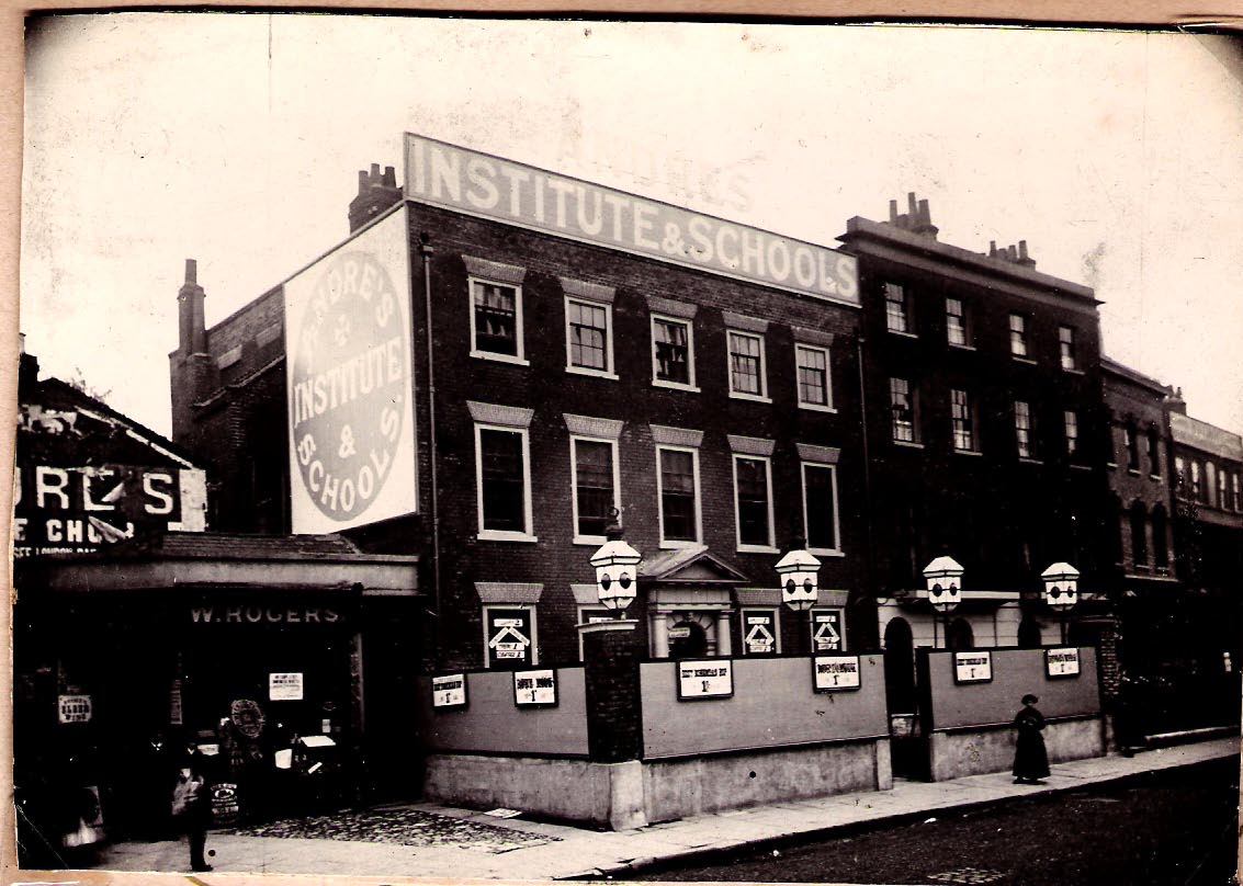 Andre’s Institute, Hackney, where the Bearman girls learnt the piano and both Hilda and Edward Middlemiss had singing lessons