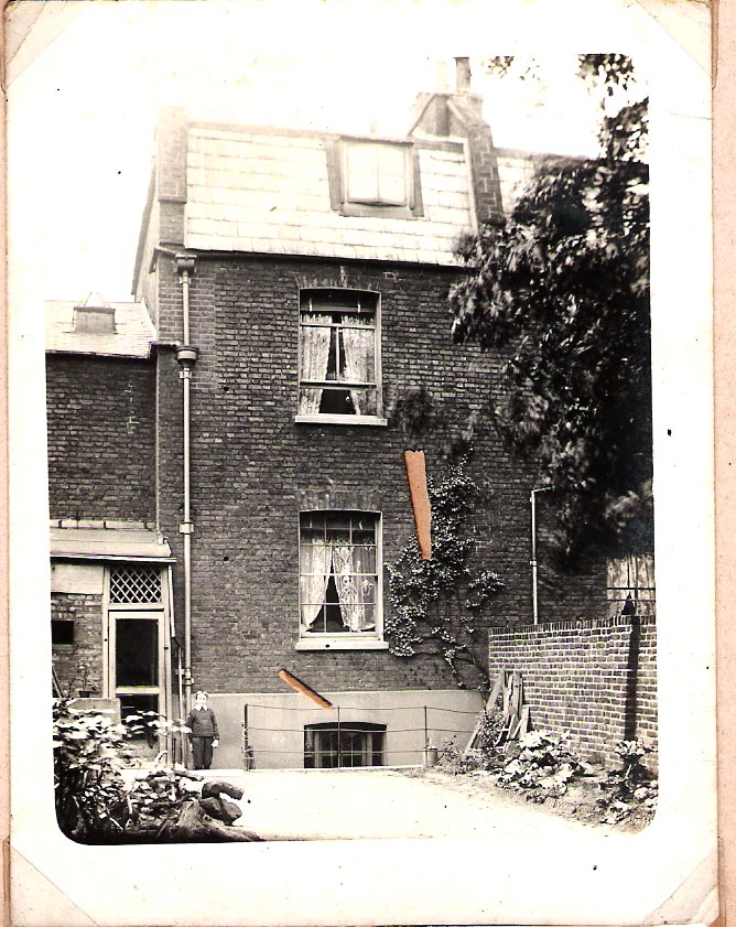 Back view of 8 Tudor Road, Hackney, the home of Thomas and Keturah Bearman
