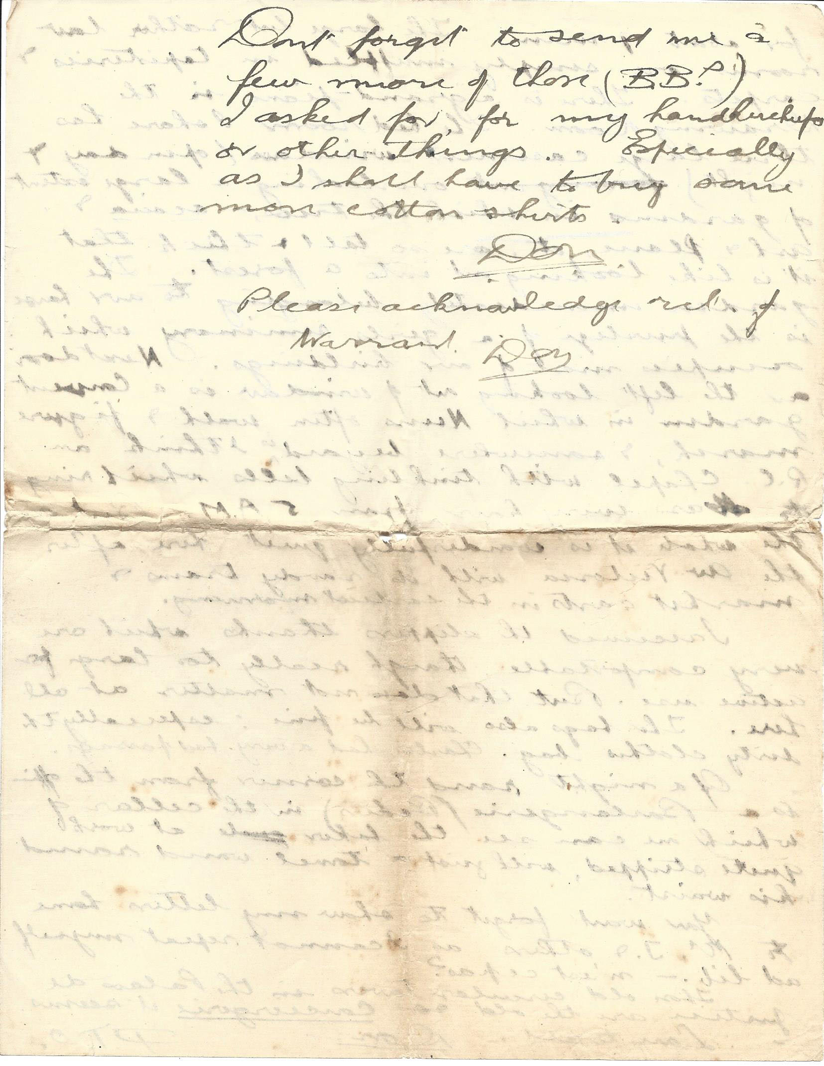1919-07-25 p3 Donald Bearman letter to his father