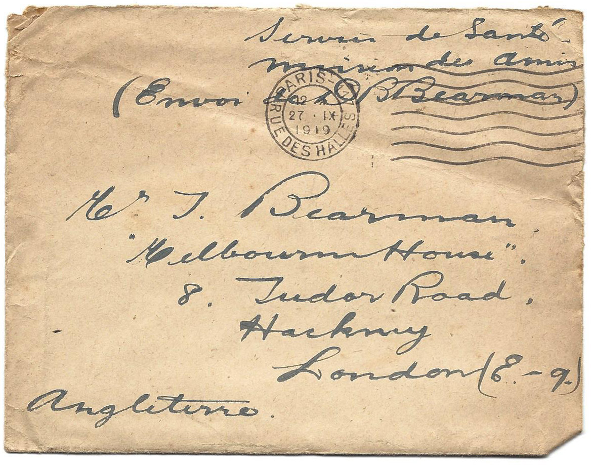 1919-09-26  letter by Donald Bearman