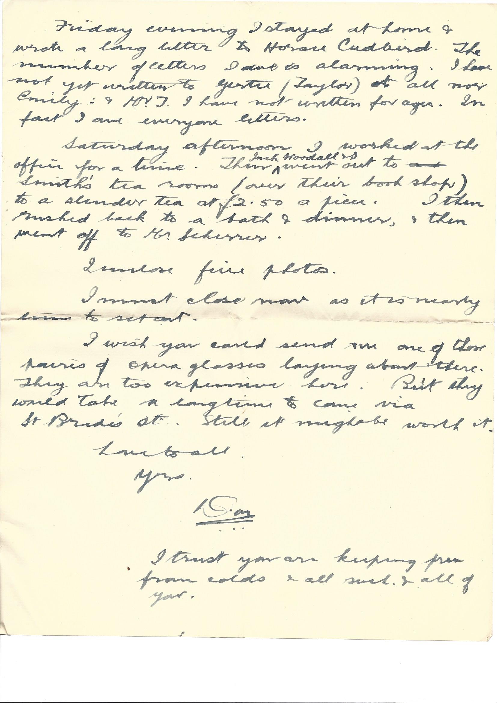 1919-10-26 Page 2 letter by Donald Bearman
