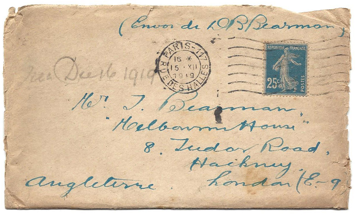 1919-12-13  letter by Donald Bearman