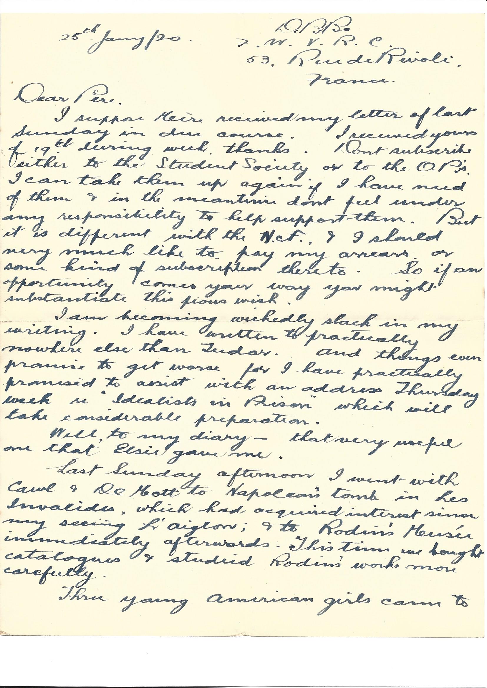 1920-01-25 page 2 letter by Donald Bearman