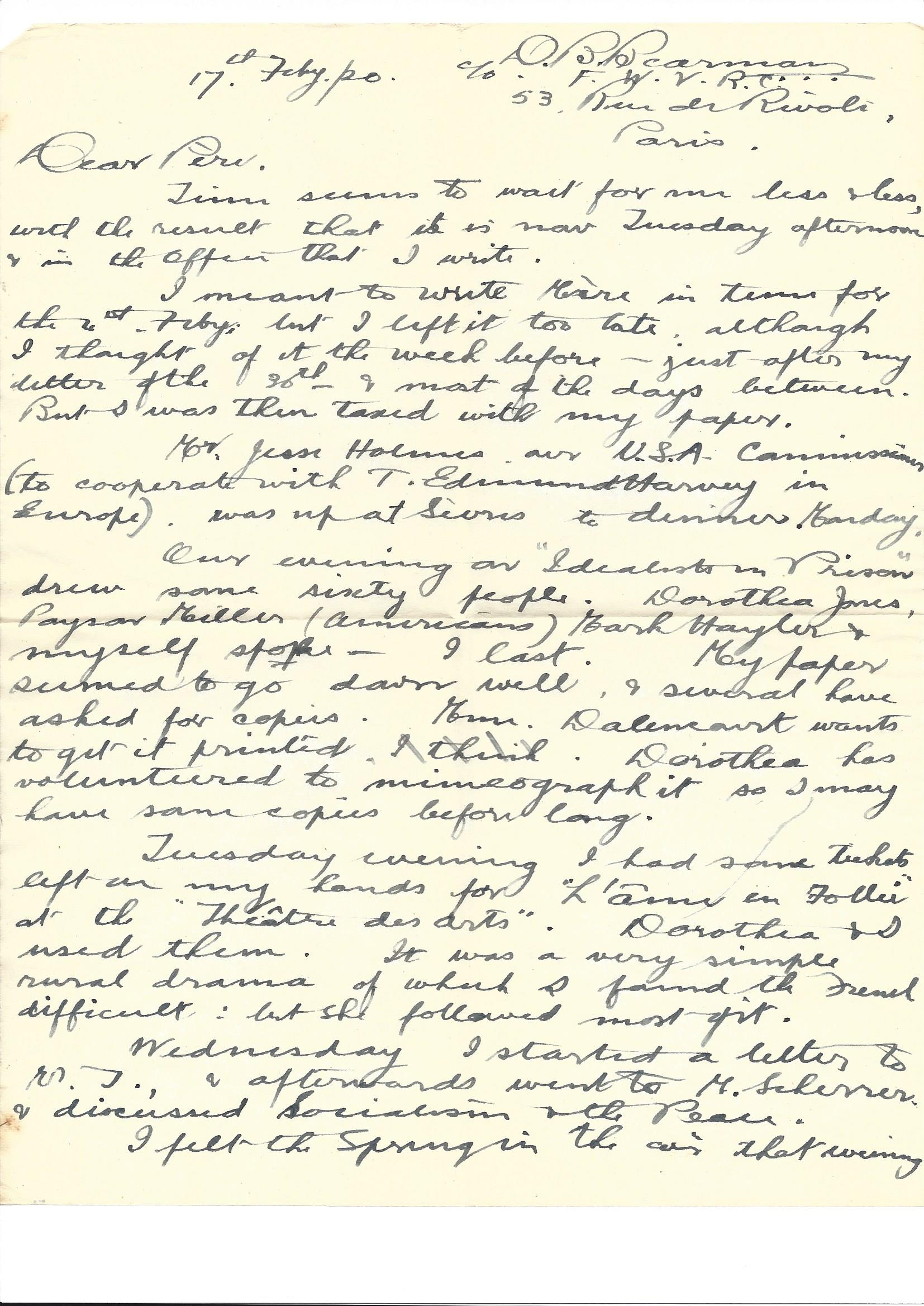 1920-02-17 page 2 letter by Donald Bearman