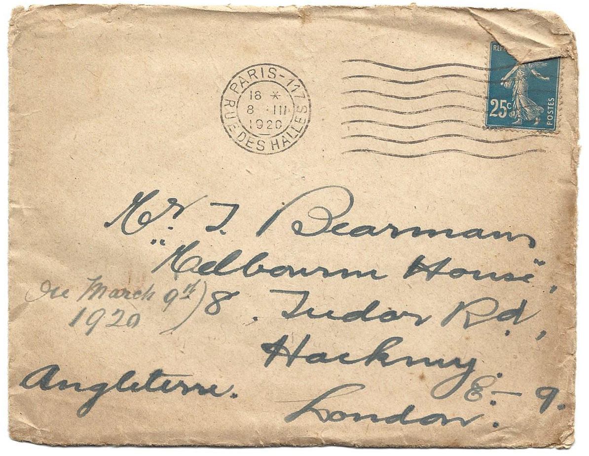 1920-03-08 Donald Bearman letter to his father