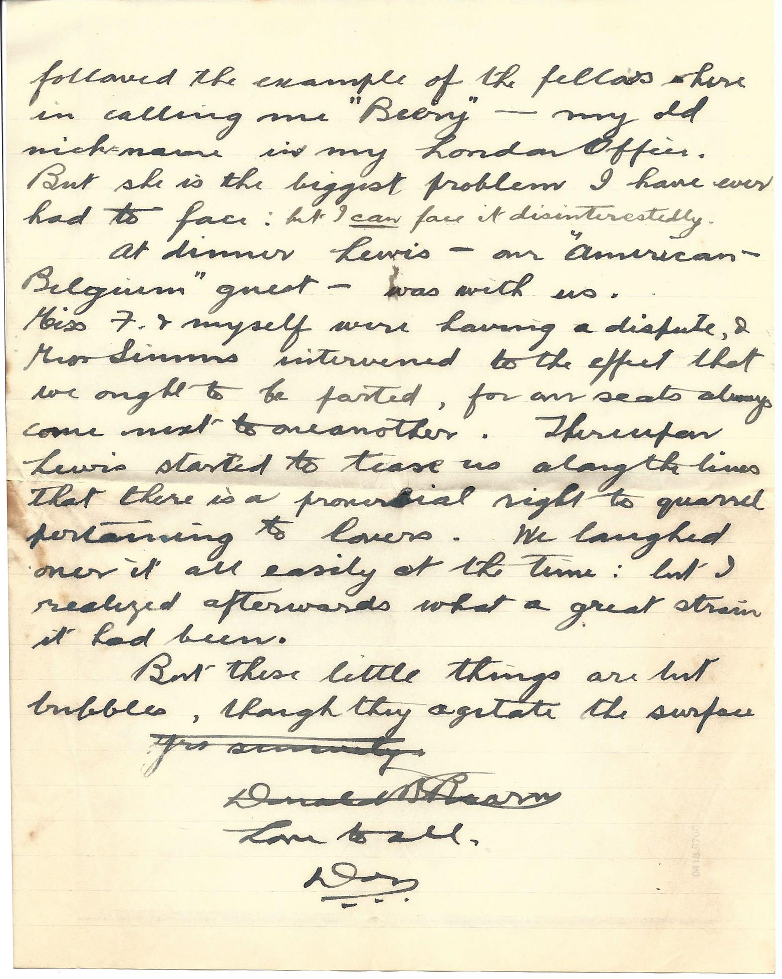 1920-09-26 p2 Donald Bearman letter to his father