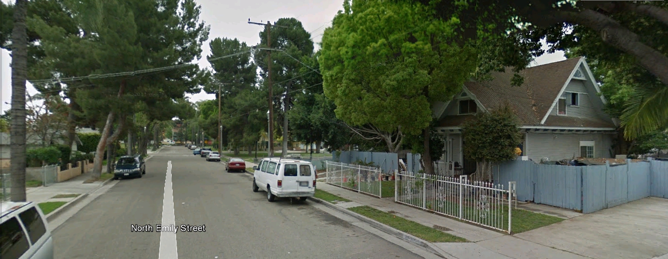 North Emily Street on Google’s Street View. Clara Long lived here in the 1930s and 1940s
