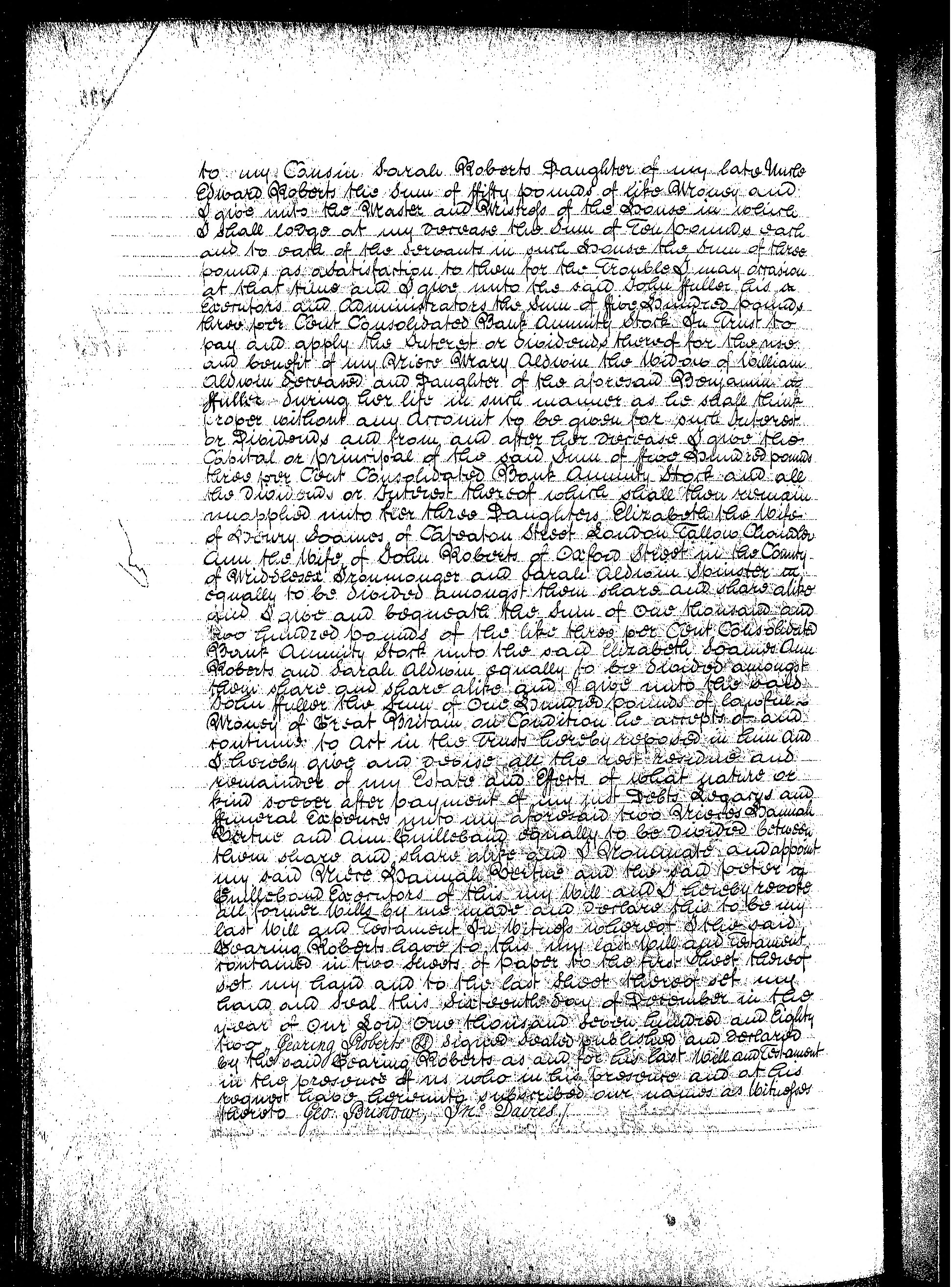 The will of Gearing Roberts, 1782, page 2