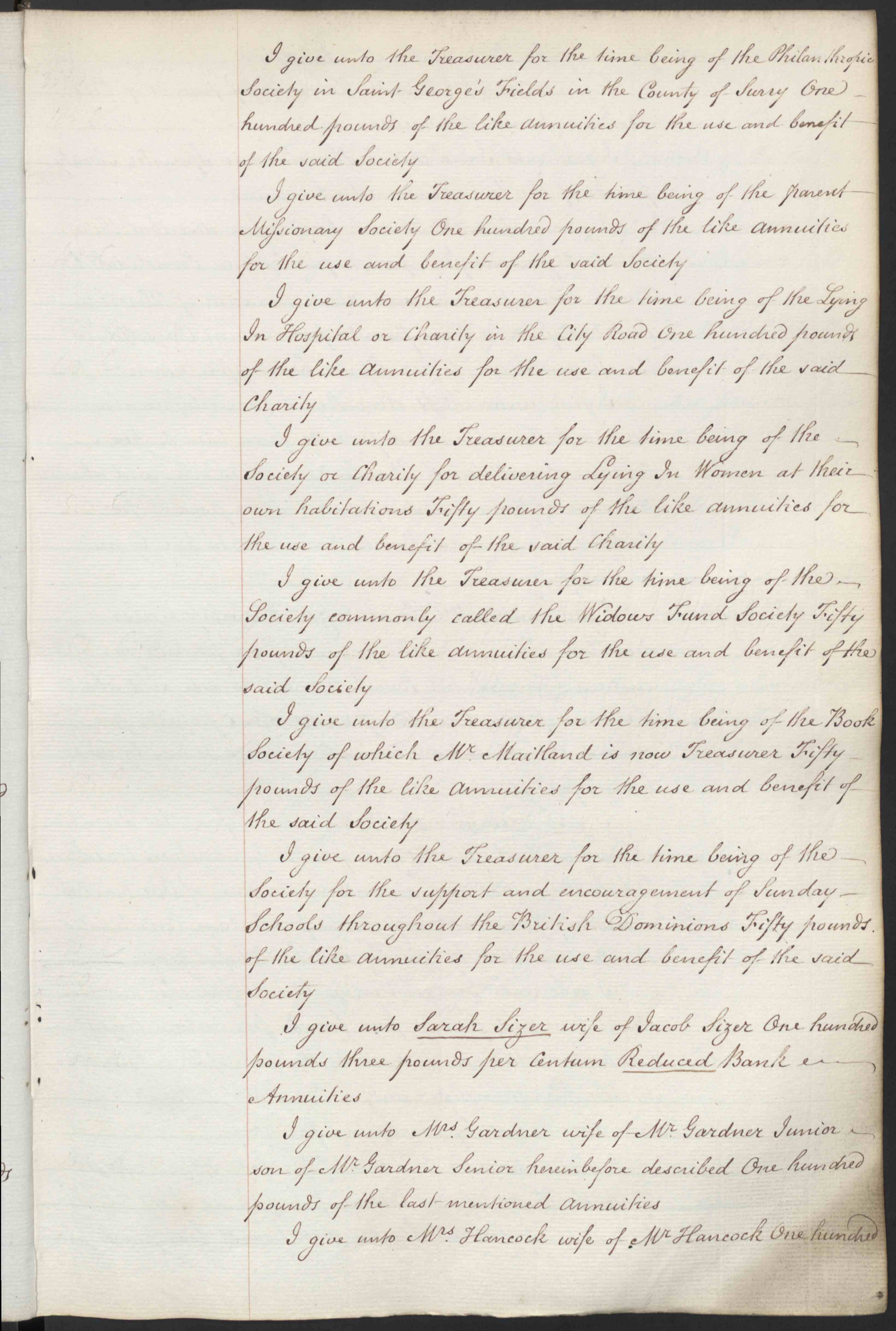 Hannah Vertue’s will of 1817, page 3