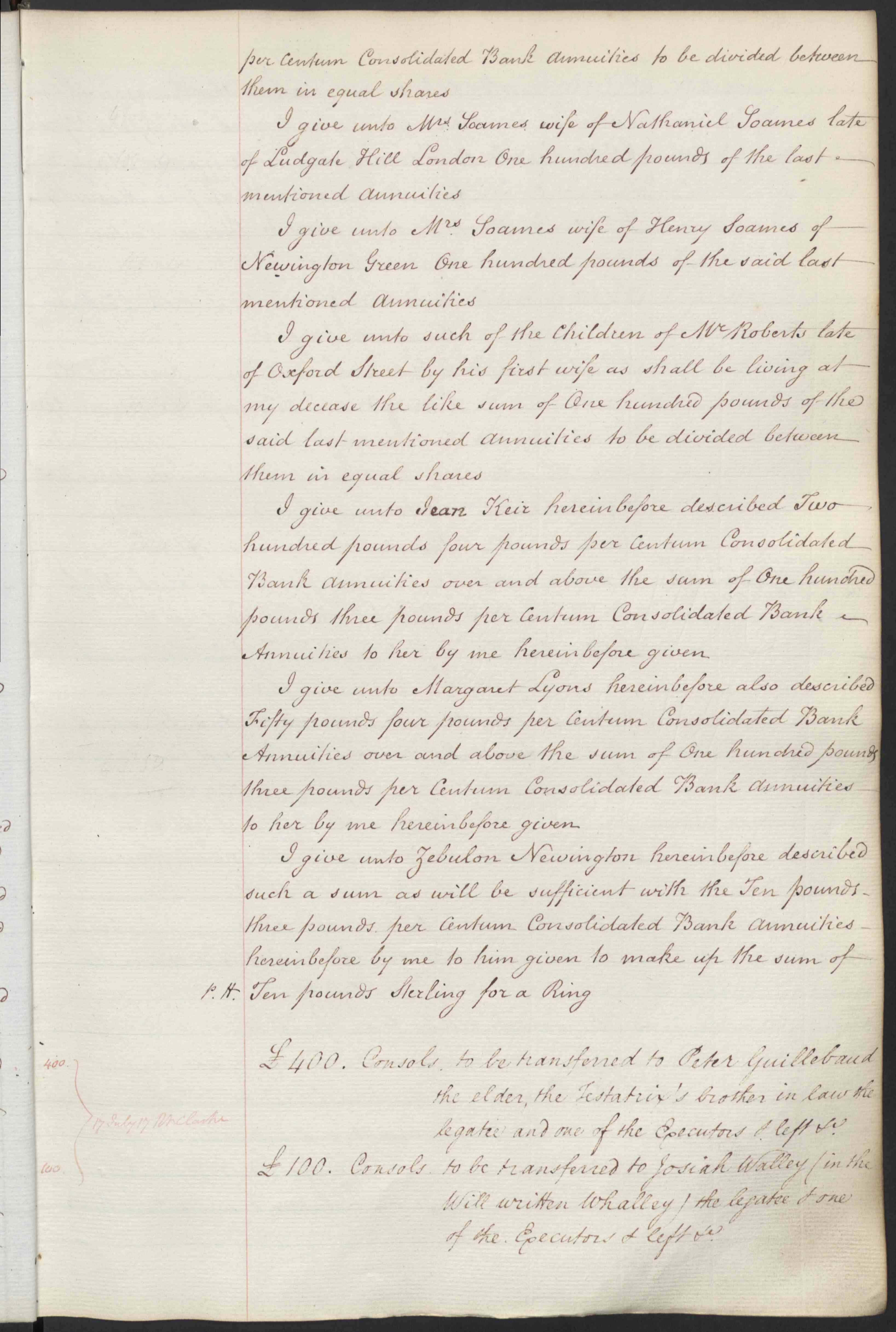 Hannah Vertue’s will of 1817, page 5
