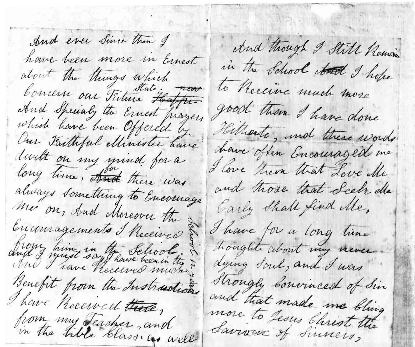 Page 2 of Eliza Lilley’s Christian notes