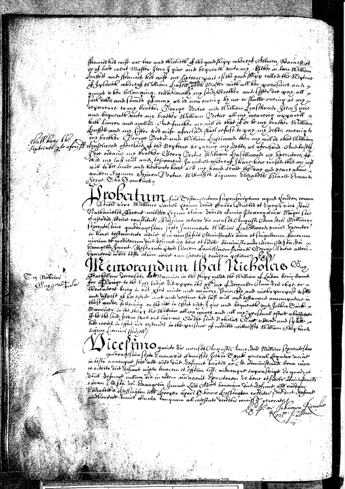 Simon Vertue’s will of 1646, page 2