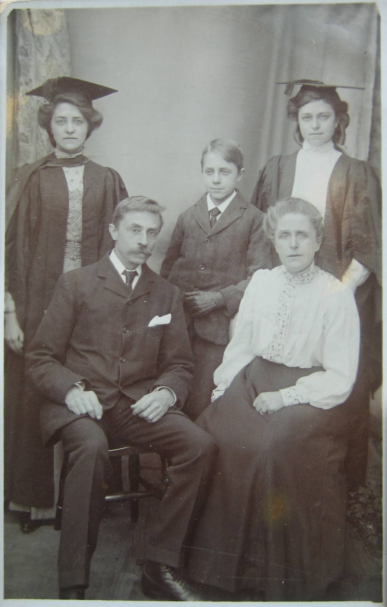 The Webb family in Edwardian times: Alfred and wife Sarah, Ethel, Fred and Elizabeth